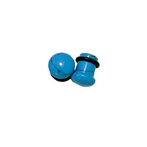 00g turquoise stone single flare plugs